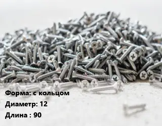 Шуруп с кольцом 12х90